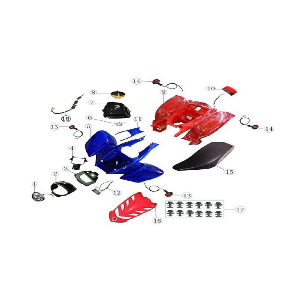 KUBA XY200STII DEPO ÜST PLASTİĞİ SİYAH #KM 20059